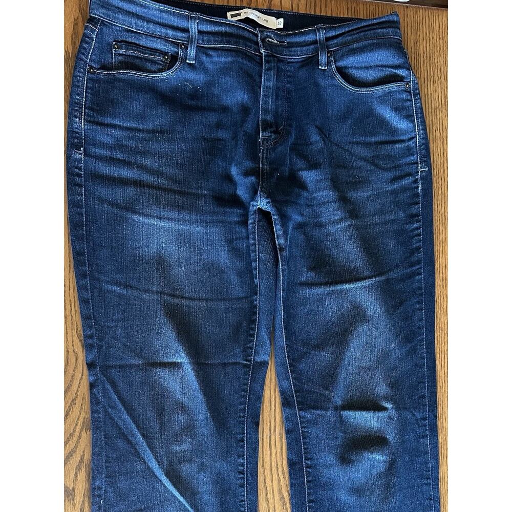 Levis 505 Womens 12 W31 L30 Blue Mid Rise Stretch Straight Leg Jeans